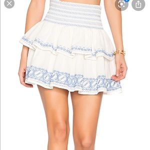 💕SOLD💕LoveShackFancy Lourdes Ruffle Mini Skirt